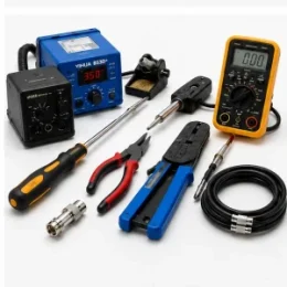 Tools, soldering irons, multimeters and measuring instruments
